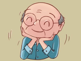 A grandfather figure who enjoys his life with full of hubbies