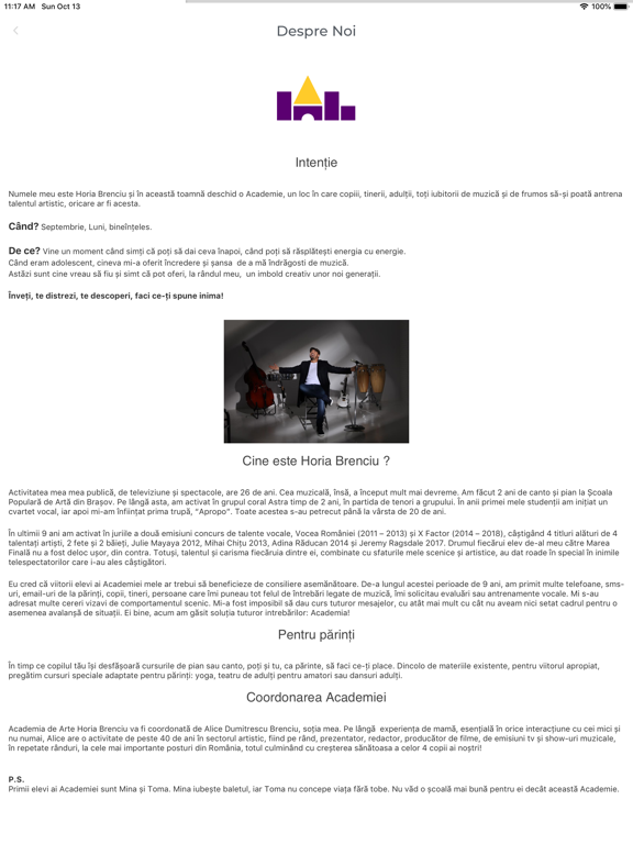 Screenshot #5 pour Academia de Arte Horia Brenciu