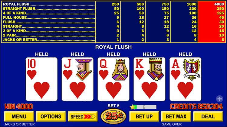 Video Poker - Classic Games screenshot-1