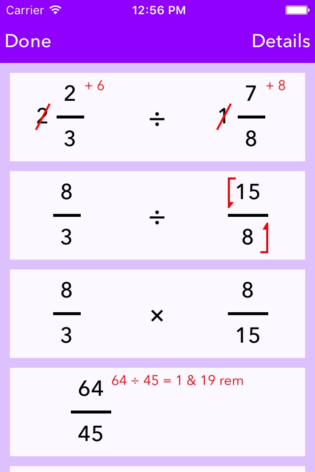 Fraction Help Calculator screenshot 2