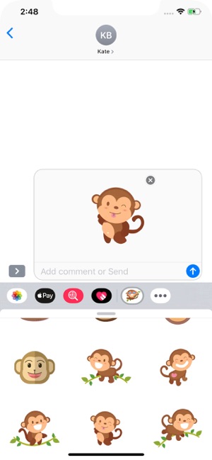 Cute Monkey Stickers Pack(圖5)-速報App