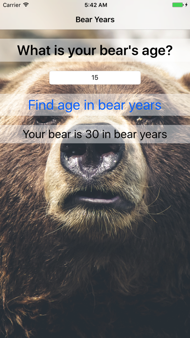 How to cancel & delete Bear Years - Simple Converter For Finding Bear Age from iphone & ipad 4