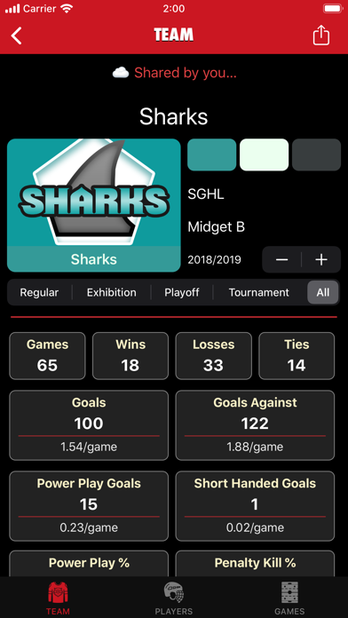 Goaliath Hockey Stats Tracker screenshot 2