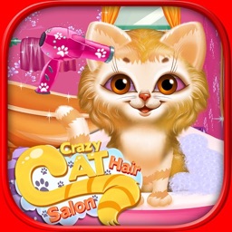 Crazy Cat Hair Salon-Care Game