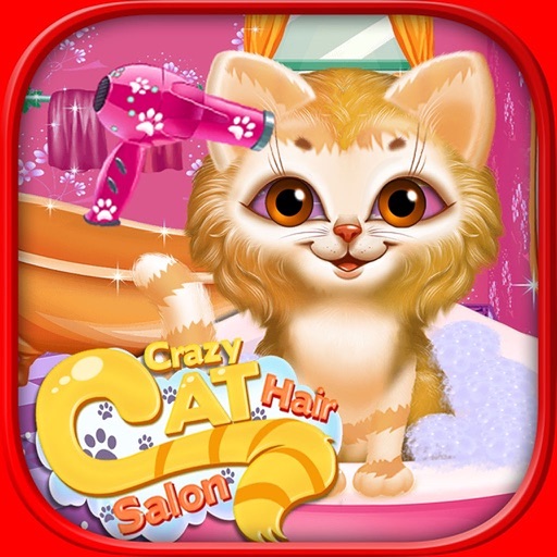 Crazy Cat Hair Salon-Care Game icon