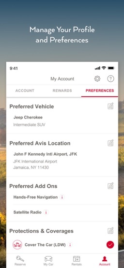 Avis app screenshot