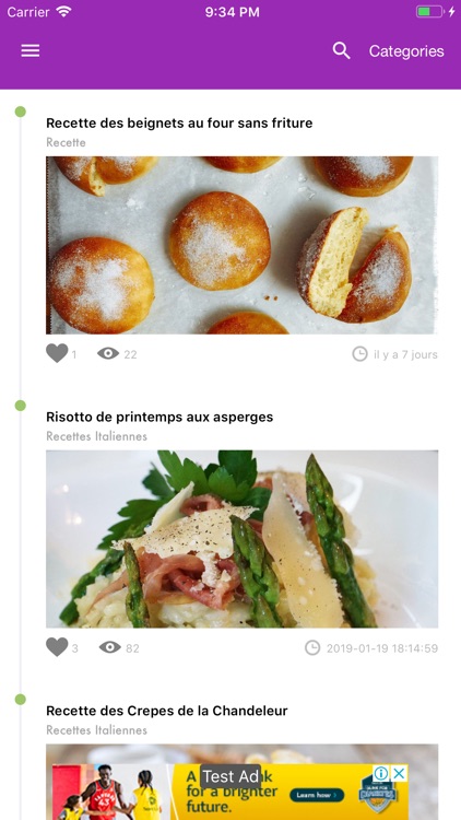 Recettes 2019