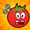 Move the tomato with your finger and try to avoid the saw blades for as long time as possible