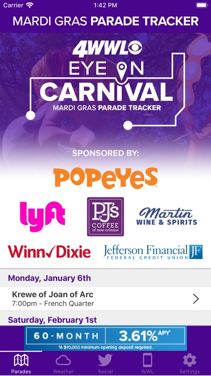 WWL Mardi Gras Parade Tracker