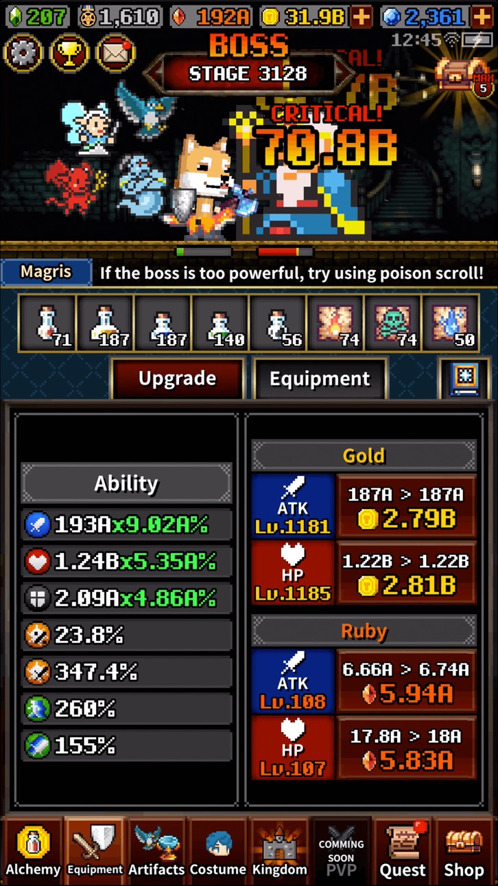 Dungeon & Alchemist - Free Hack screenshot 7 - iOS game interface