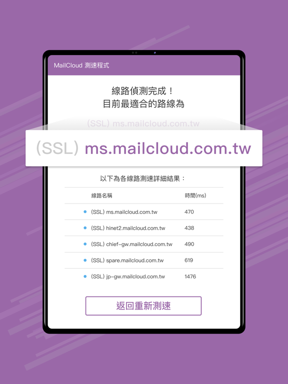 MailCloud 測速程式 screenshot 2