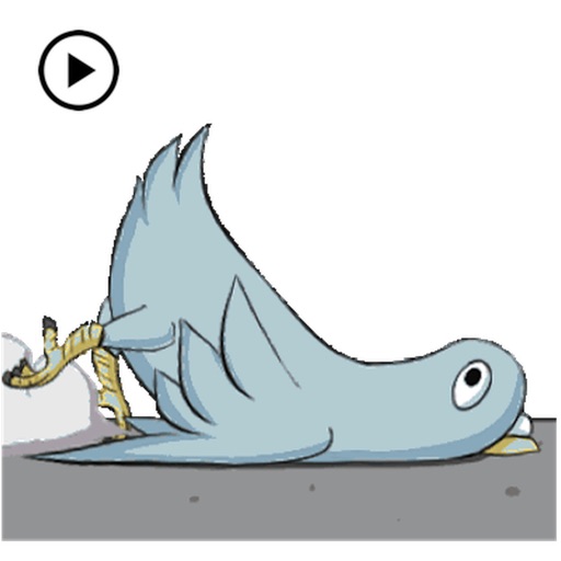 Animated Silly Dove Sticker icon