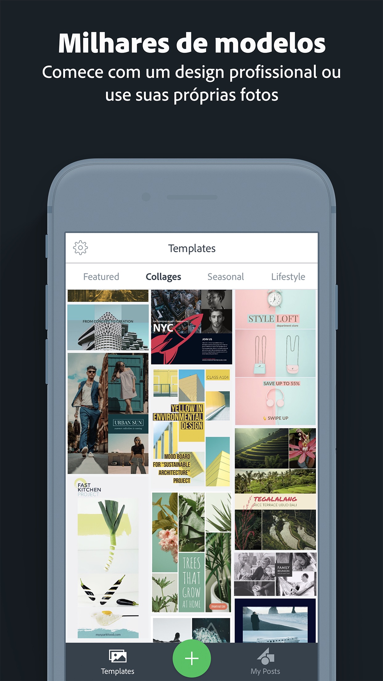 Screenshot do app Adobe Spark Post: Insta Editor