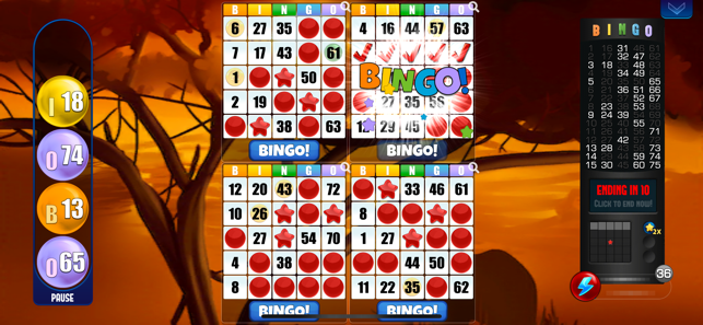 Jackpot City bingo tombola
