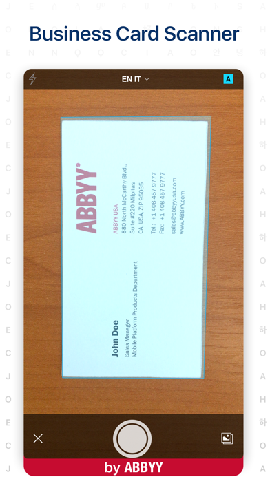 ABBYY Business Card Reader Screenshot 1