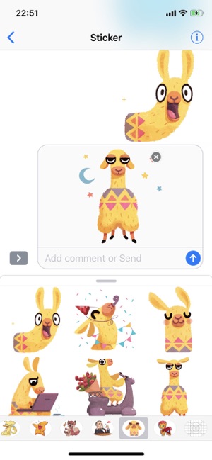 Hipster Lama Funny Stickers(圖2)-速報App