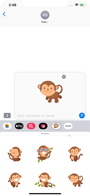 Cute Monkey Stickers Pack(圖8)-速報App