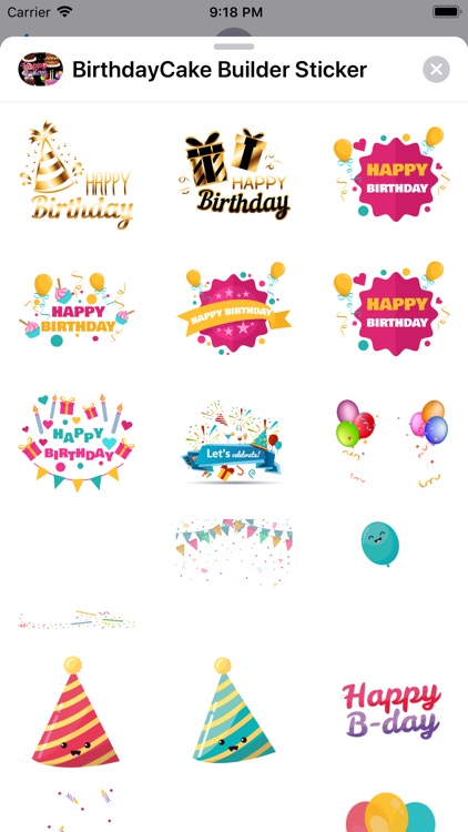 Birthday Cake Builder Sticker screenshot-5
