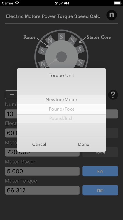 Electric Motors Speed Calc screenshot-3