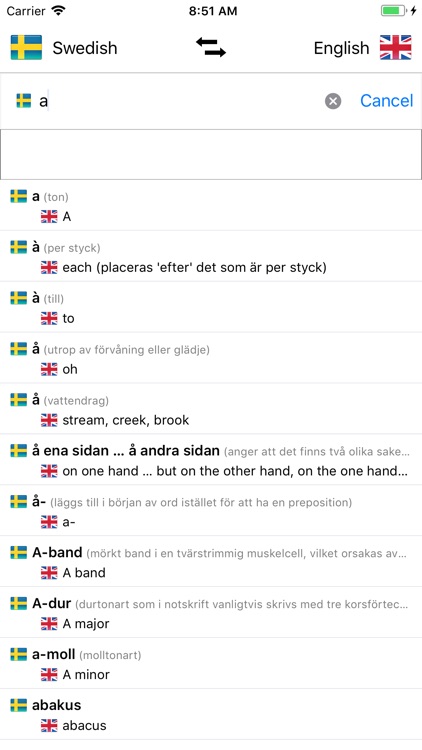 Swedish/English Dictionary