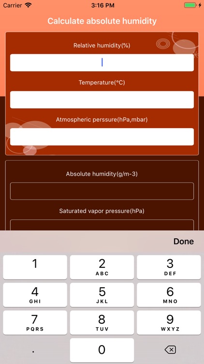 Calculate absolute humidity