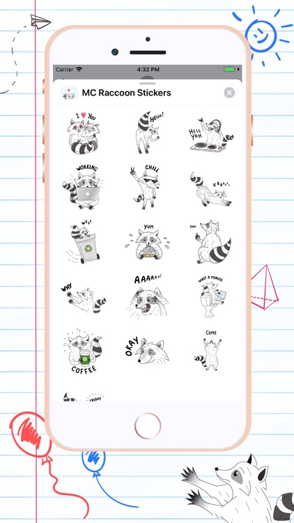 Raccoons day Stickers