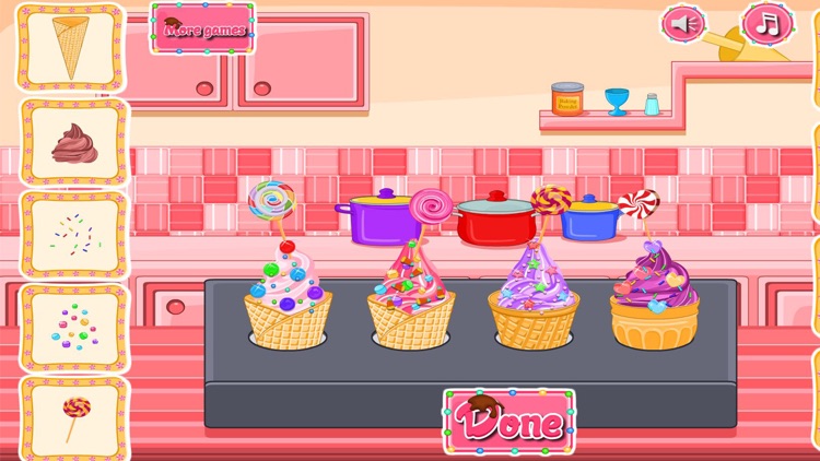 Ice cream cone cupcakes candy screenshot-3