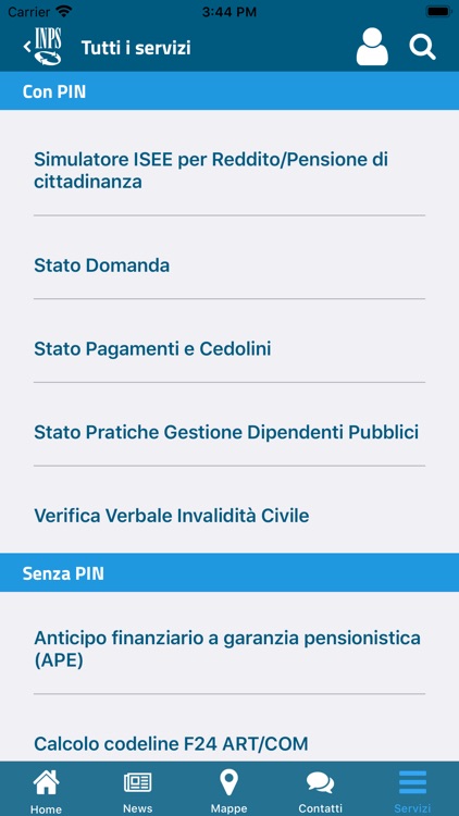 INPS mobile