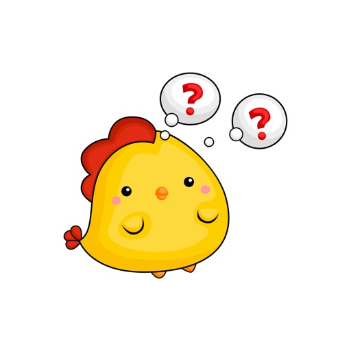 Cute stickers of chicken