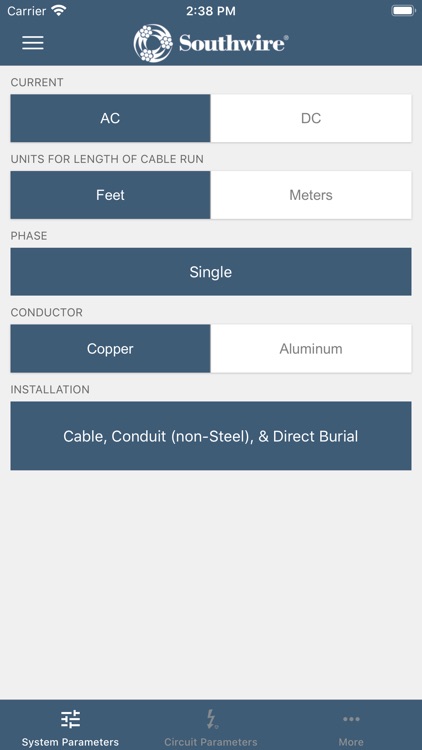 Southwire® Voltage Drop Calc