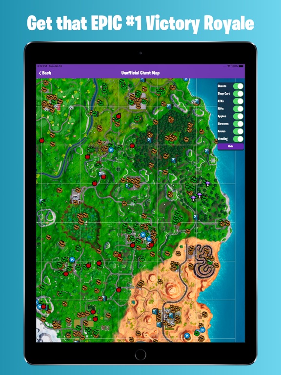 screenshot 2 for chest map for fortnite - map of all vending machines in fortnite