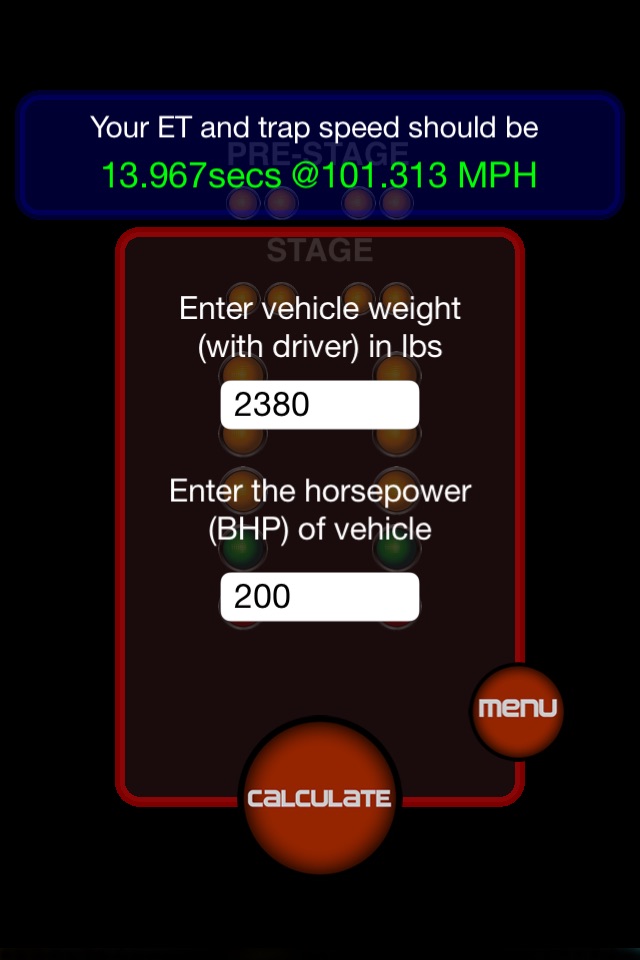 Drag Race Calculator screenshot 3