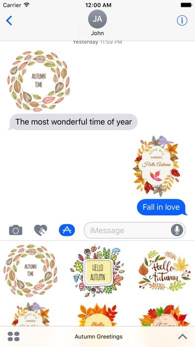 How to cancel & delete Autumn Greetings - Say it With Beautiful Stickers from iphone & ipad 2