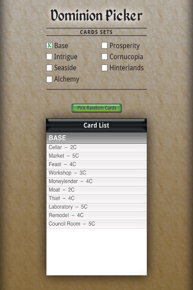 Dominion Card Picker screenshot 2