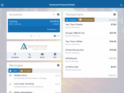 Advanced Financial Mobile screenshot 2