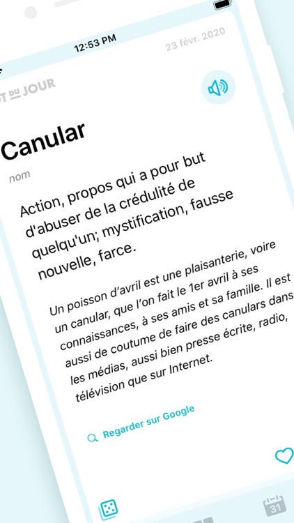 Mot du jour — Daily French app