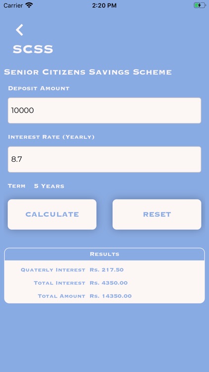 Interest Calculate : ICT