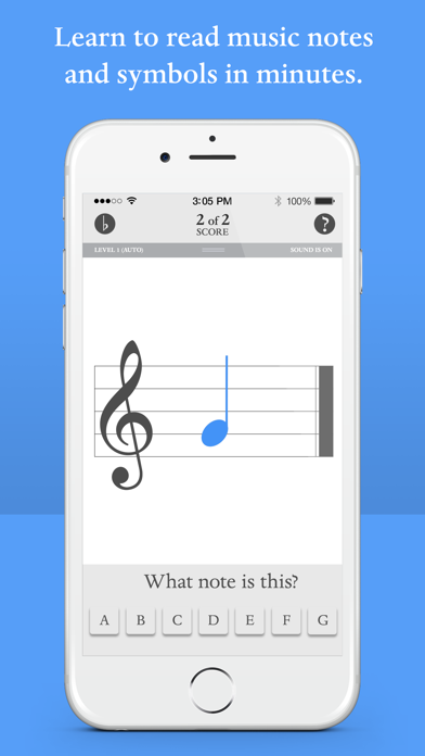 How to cancel & delete Blue Note: Learn to read music notes - Flash Cards from iphone & ipad 1