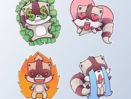 RaccoonMoji - Racoon Stickers