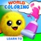 *** Creative game for preschoolers "World Of Coloring" with more than 50 colors and 21 pictures for children from 1 year and older