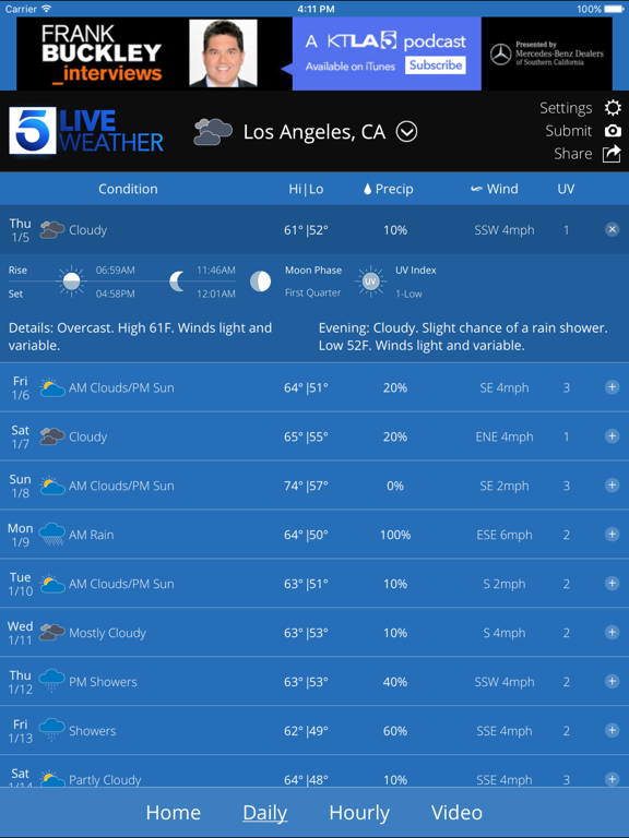 KTLA Los Angeles Weather screenshot 2