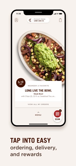 Chipotle app screenshot
