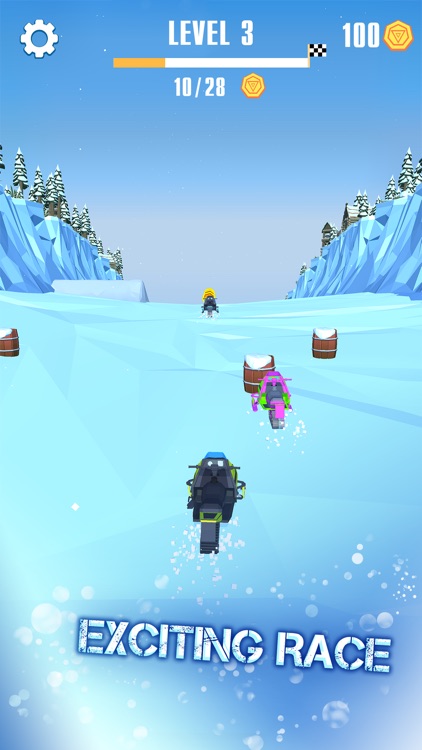 Flippy Snowmobile Race