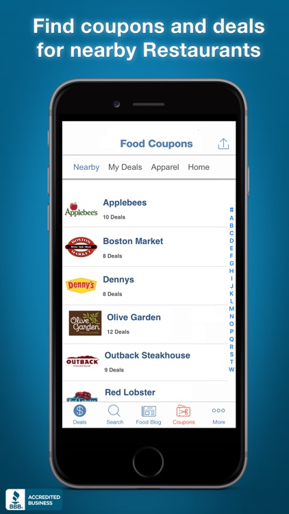 Restaurant Coupons, Food App