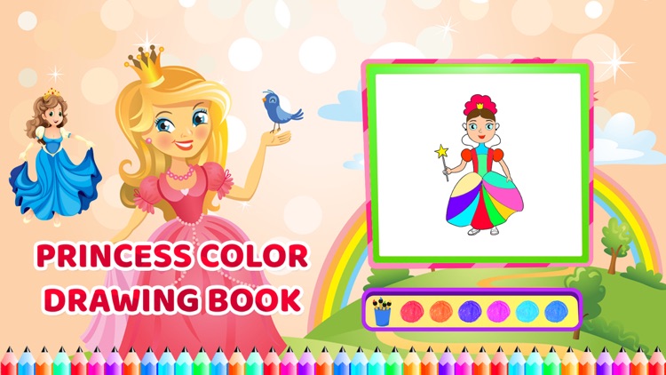 Princess Colour Drawing Book screenshot-4