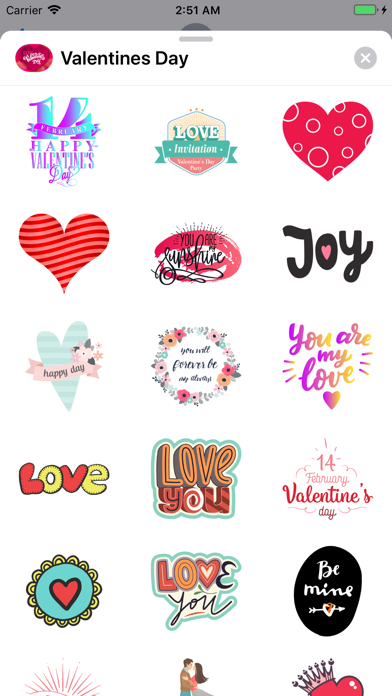 Valentines Day Love Stickers screenshot 2