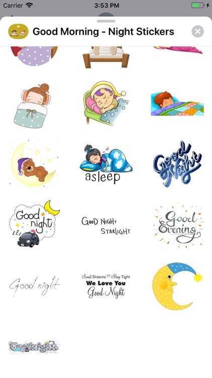 Good Morning - Night Stickers
