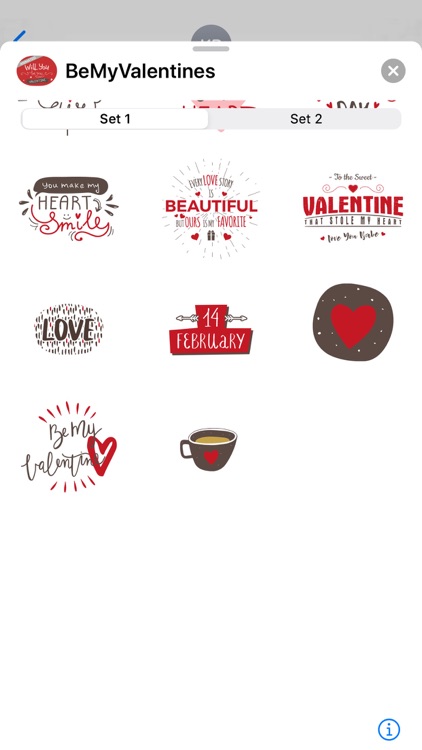 Be My Valentine Sticker Sets