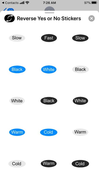 Reverse Yes or No Stickers screenshot-3