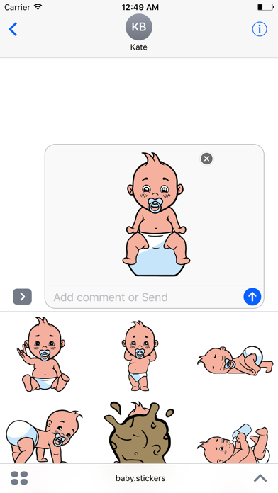 How to cancel & delete Animated cool baby stickers from iphone & ipad 2